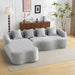 Modular L-Shape Sectional Sofa With Curved Chaise Home Essentials