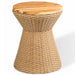 Stool With Lid, Wicker Accent Table, Indoor Outdoor Side Table - Brown White Daily Nest