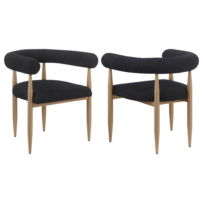 Crofton - Upholstered Dining Arm Chair (Set of 2) - Black Furniture Max