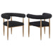 Crofton - Upholstered Dining Arm Chair (Set of 2) - Black Furniture Max