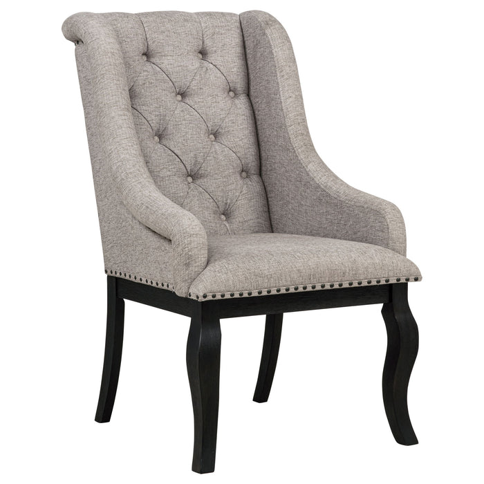 Kinzler - Arm Chair (Set of 2) - Tan / Black Furniture Max
