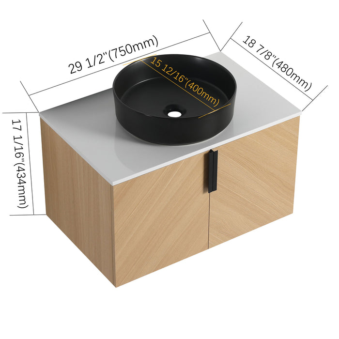 Wall Mounted Bathroom Vanity With Art Sink Home Essentials