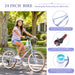 24" Cruiser Bike With 6 Speed Gear System, Rear Rack & Cup Holder Daily Nest