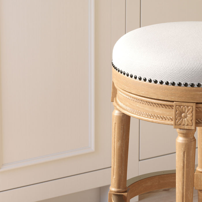 Rustic Elegance Backless Swivel Stool Home Essentials