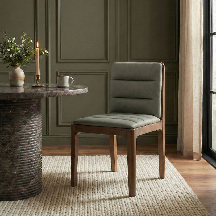 Ellis - Vegan Leather Upholstered Dining Chair (Set of 2) - Brown Base Meridian Furniture