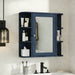 Bathroom Wall Storage Cabinet With Mirror And Adjustable Shelf, 6 Open Shelves Noble House