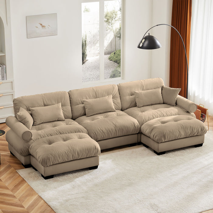 Super Comfort Oversized Modular Sectional Sofa With Movable Ottoman Home Essentials