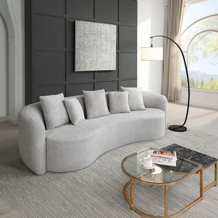 Barasa - Oversize Sofa With 5 Pillows - Gray ACME