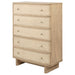 Kimpton - 5 Drawer Bedroom Chest - Beige Furniture Max