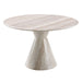 Ogin - Round Dining Table - Marble Print & Natural ACME