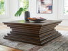 Hannodream - Square Cocktail Table - Warm Brown Signature Design by Ashley®