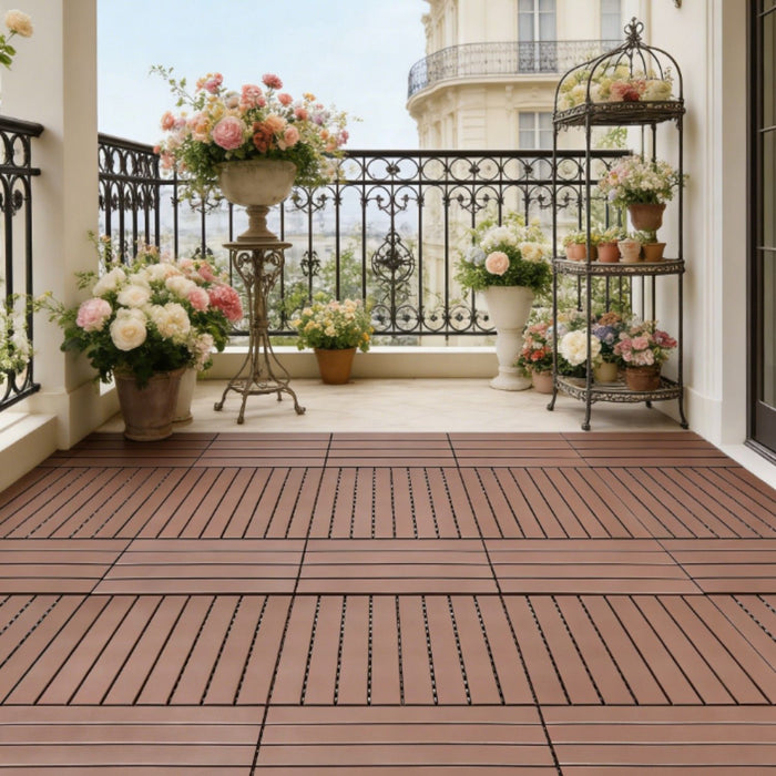 22 Piece Interlocking Outdoor Deck Tiles Daily Nest