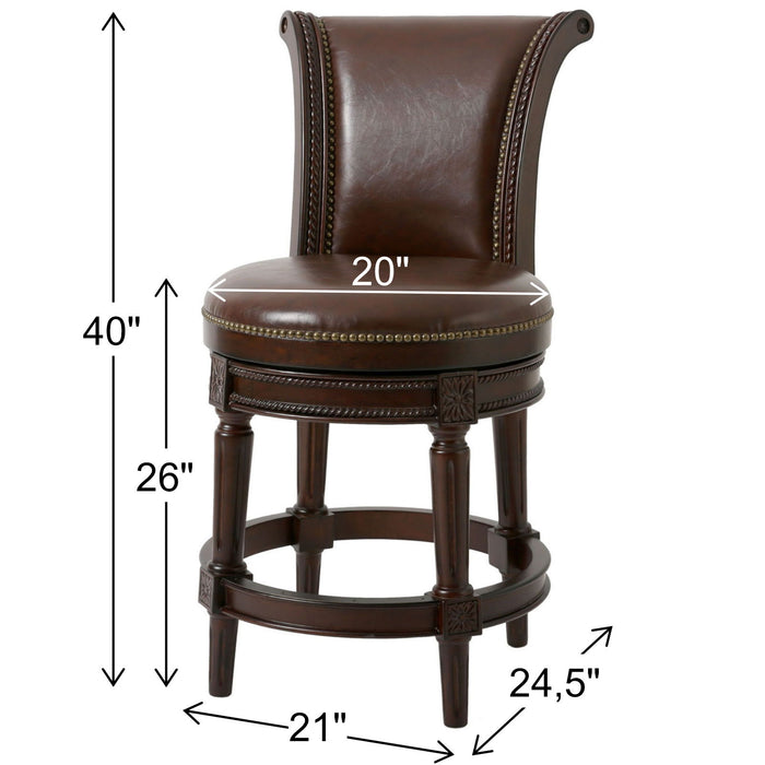 Swivel Barstool With High-Back Home Essentials