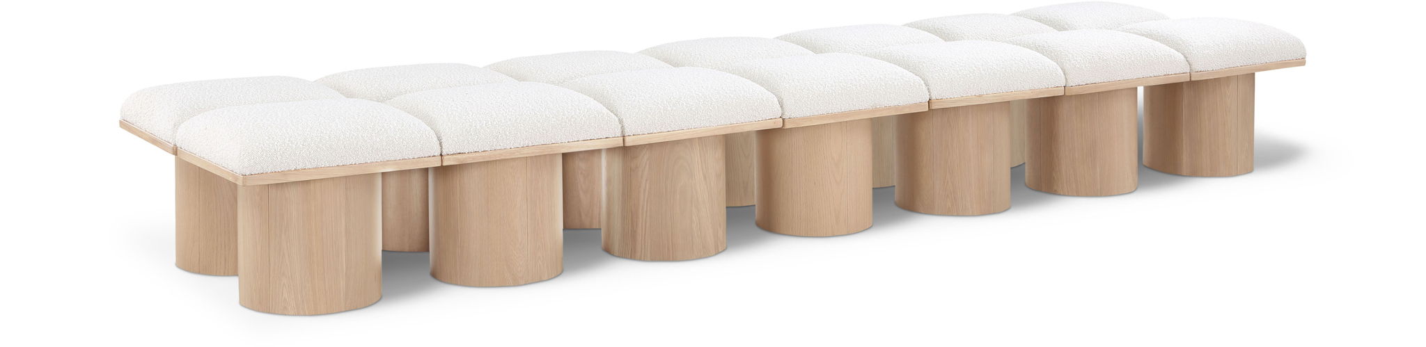 Pavilion - 14 Piece Modular Bench With Natural Base Meridian Furniture