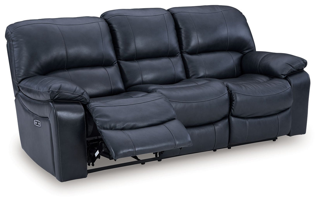 Leesworth - 3 Pc. - Power Reclining Sofa, Power Reclining Loveseat, Power Rocker Recliner - Ocean Signature Design by Ashley®