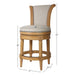 Swivel Barstool With High-Back Home Essentials