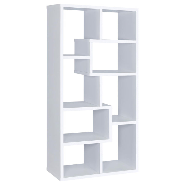 8 Shelf Geometric Bookcase Furniture Max