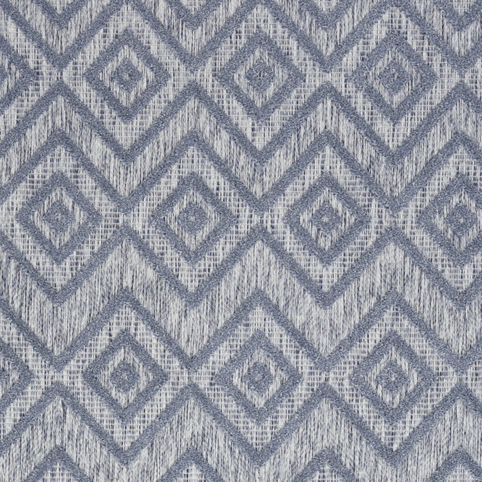 5' X 7' Argyle Indoor / Outdoor Area Rug - Denim Blue