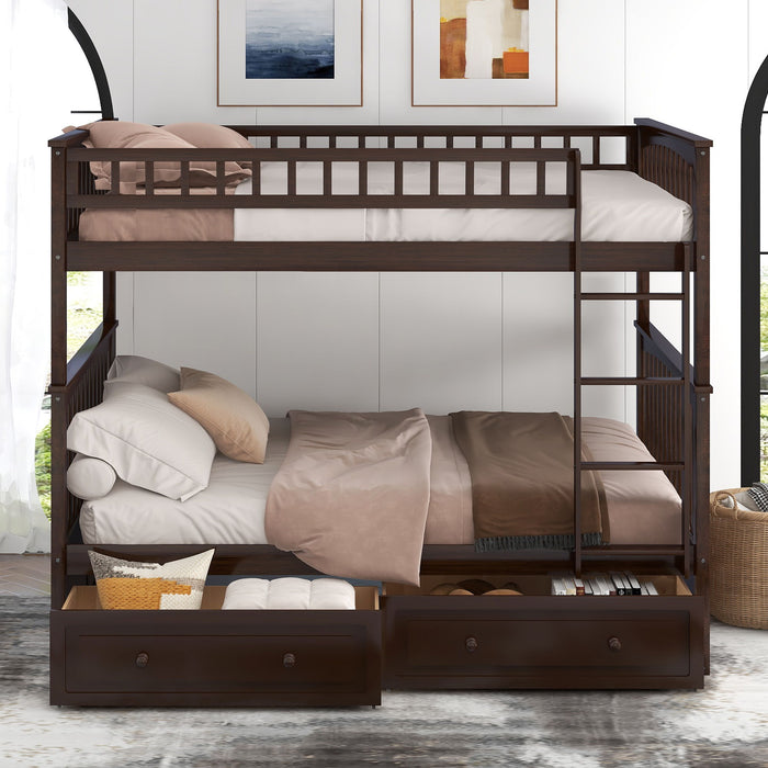 Bunk Bed With Drawers, Convertible Design Hearth and Haven