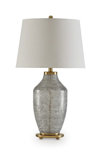 Abbriel - Glass Table Lamp - Antique Green Signature Design by Ashley®