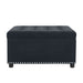 Square Tufted Storage Ottoman With Nailhead Trim Home Essentials