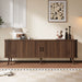 70" TV Stand, Media Center With Ample Storage - Dark Brown Hearth and Haven