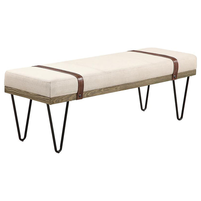 Karis - Upholstered Accent Bench - Beige Furniture Max