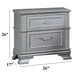 2 Drawers Nightstand With Front Decorative Knobs - Gray Home Essentials