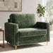 Accent Chair Upholstered Single Sofa With Square Arms, Sewn Pillow Back For Living Room Noble House