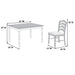 5 Piece Dining Set With Table And Ladder Back Chairs - Oak / White Home Essentials