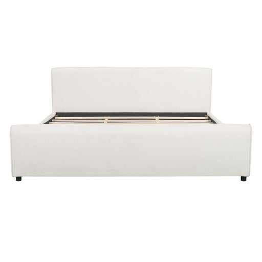 Luxury Upholstered Bed Frame With Curved Headboard & Footboard Artistry At Home