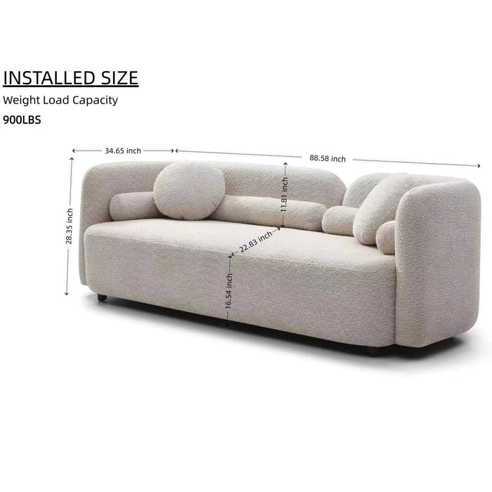 Luxury Modern Couch, 3 Seater Sofa For Living Room Home Essentials