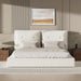 Airframe - Upholstered Bed Frame With Double Layered Upholstered Headboard Home Essentials