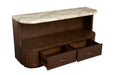 McPherson - Demilune Sofa Table - Burnt Umber Magnussen Furniture