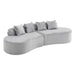 Modern Curved Sofa With Pillows Home Essentials