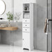 Tall Storage Cabinet With 3 Drawers And Adjustable Shelves For Bathroom Hearth and Haven