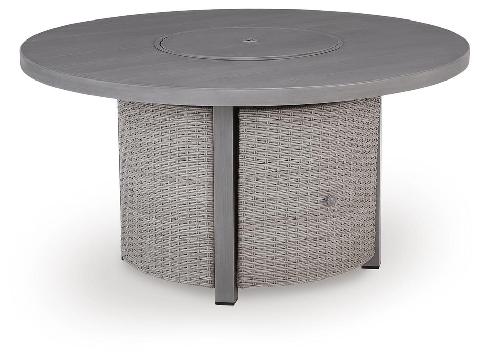 Half Moon Beach - Round Fire Pit Table - Gray Signature Design by Ashley®