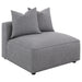 Amherst - Armless Chair With Accent Pillow - Gray Furniture Max