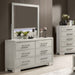 Dresser With Square Legs And Sleek Handles - Antique White Home Essentials