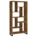 6 Tier Rectangular Bookcase With Accents - Brown Furniture Max
