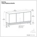Banting - 3 Door Sideboard Buffet With Adjustable Shelves - Natural Walnut Simpli-Home
