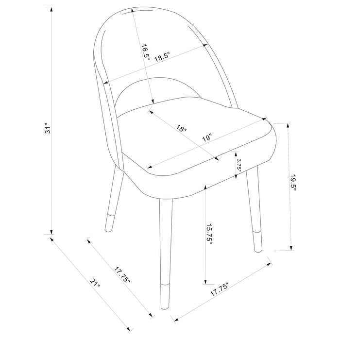 Arched Back Dining Chairs (Set of 2) Furniture Max