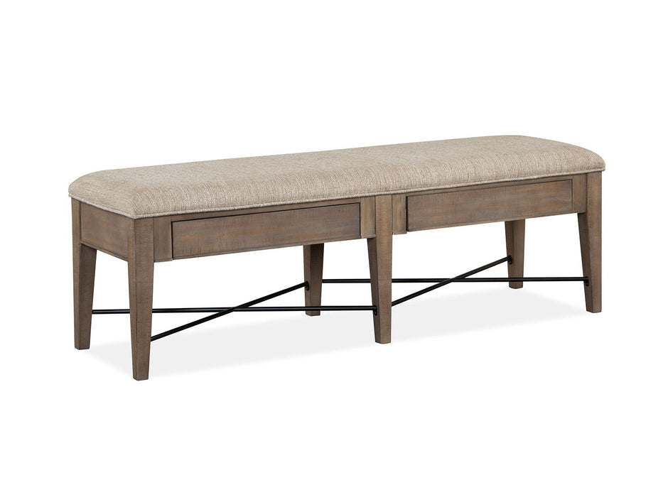 Paxton Place - Bench With Upholstered Seat - Dovetail Gray Magnussen Furniture