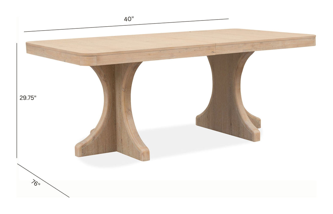 Somerset - Trestle Dining Table - Butternut and Omari Natural Magnussen Furniture