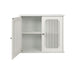 Louvered Double Door Wall Mounted Bathroom Cabinet - White Home Essentials
