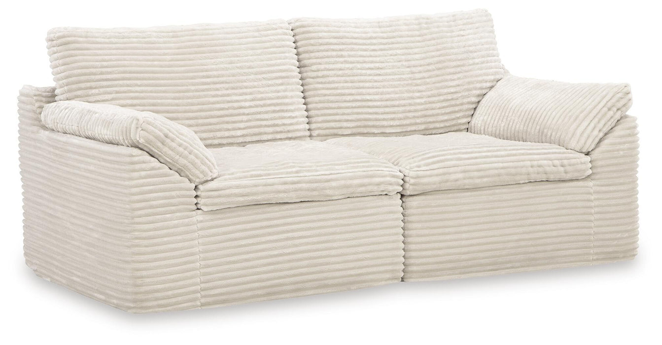 Fannin - LAF / RAF Corner Chair (Set of 2) - Ivory Signature Design by Ashley®