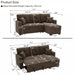Sleeper Sectional With Pull Out Bed, Reversible Chaise Home Essentials