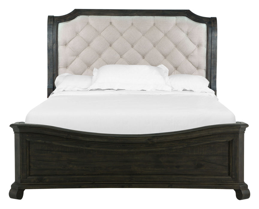 Bellamy - Complete Sleigh Bed With Shaped Footboard Magnussen Furniture
