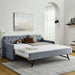 Size Upholstered Daybed With Trundle And USB Charging Armrest Home Essentials