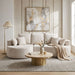 2 Piece Fabric Cloud Curved Sectional Sofa With Chaise For Living Room Noble House
